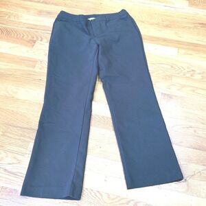 Christopher & Banks Brown Straight Leg Dress Pants Trousers 4 Short Stretch